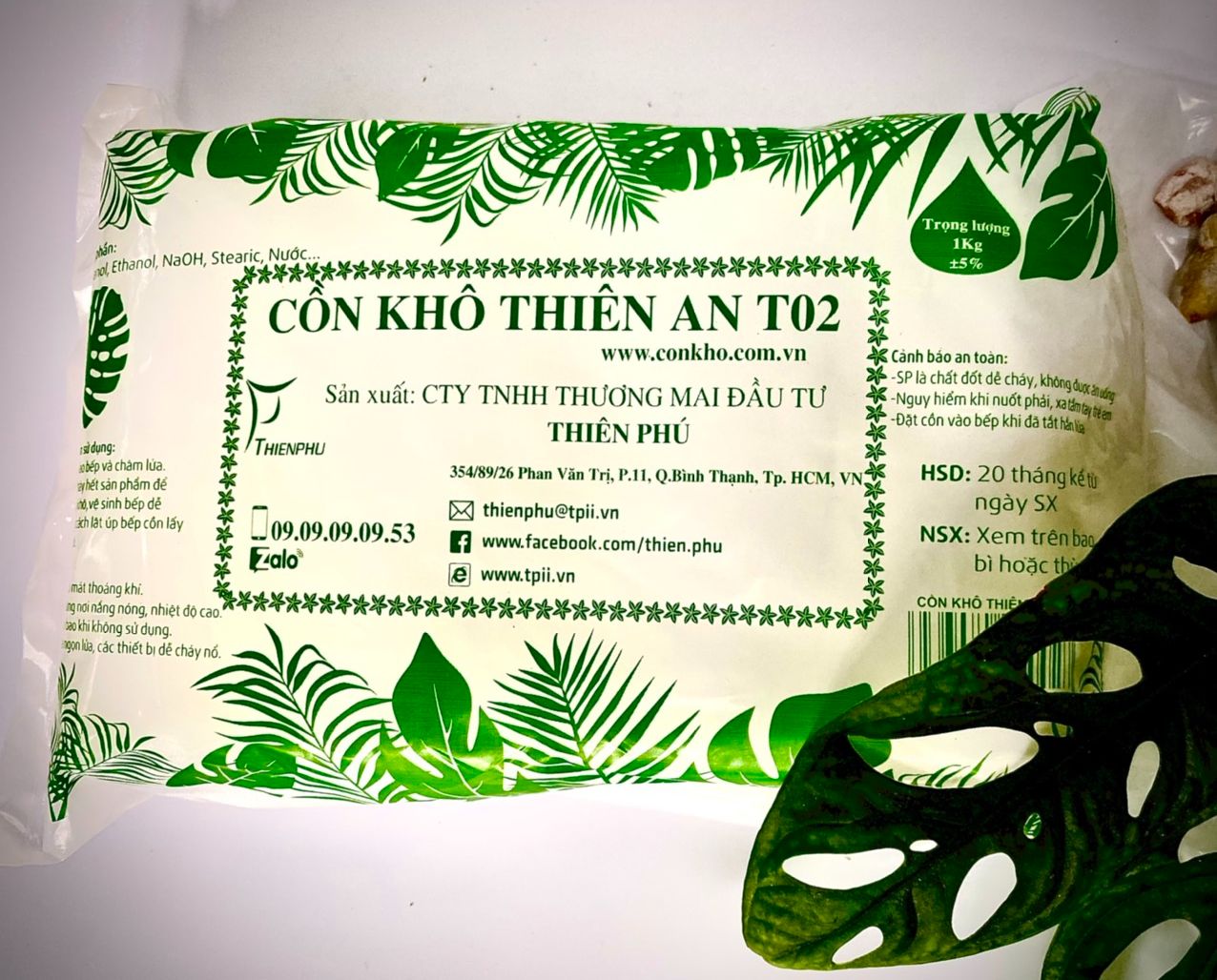 Cồn khô Thiên An loại 2 - MSP : T02