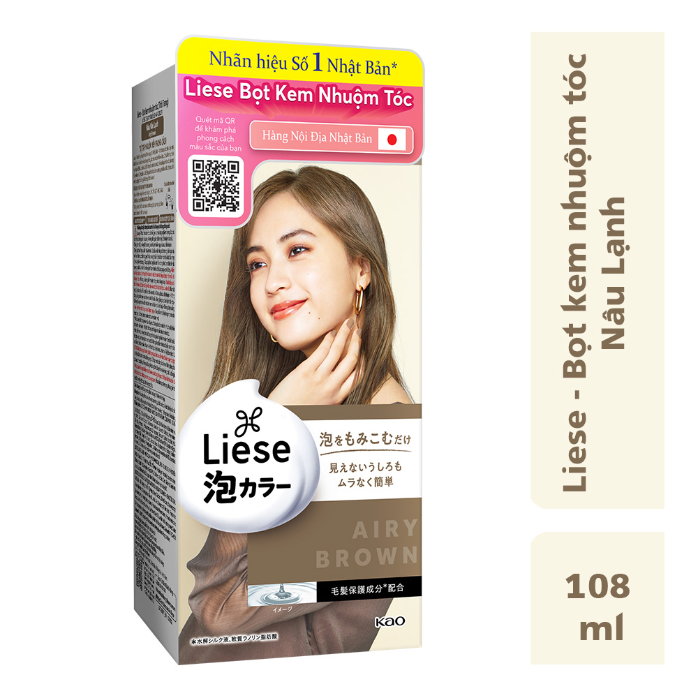 Liese Bọt Kem Nhuộm Tóc Nâu Lạnh 108ml