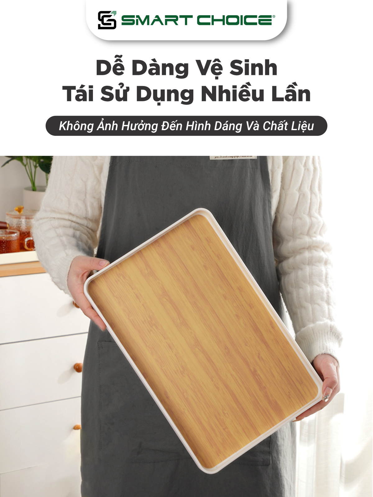 Khay Đựng Cốc SmartChoice Cỡ Lớn Nhựa PP Đựng Chén, Cốc