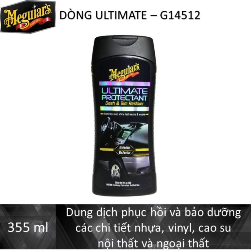 Meguiars Dung dịch phục hồi & bảo dưỡng các chi tiết nhựa, vinyl, cao su nội & ngoại thất dòng cao cấp Ultimate - Ultimate Protectant, G14512, 355ML