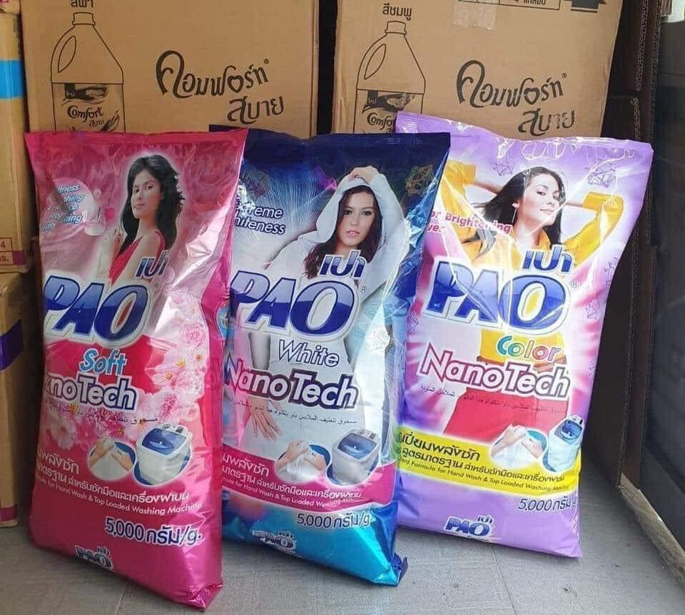 [HCM]BỘT GIẶT PAO 5KG DIỆT KHUẨN, GIỮ QUẦN ÁO THƠM THO, SẠCH SẼ