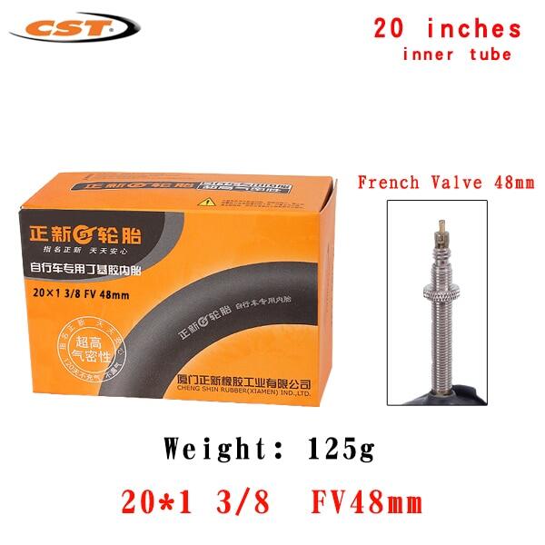 Cst ruột xe đạp 20 inch 201.35 20*1.5 1.9 2.125 van mỹ van pháp ống xe đạp leo núi