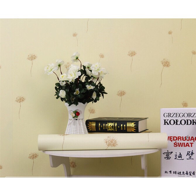 5 mét decal giấy dán tường khổ 45cm có sẵn keo - bồ công anh kem cúp ms55