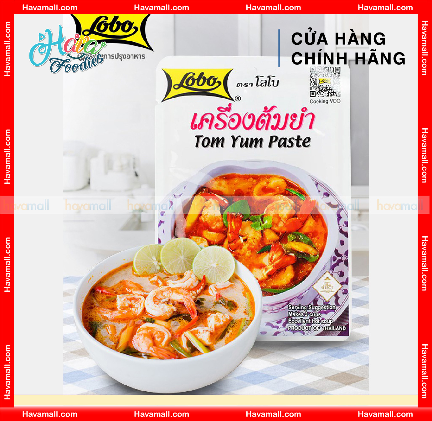 Gia Vị Lẩu Thái Tom Yum Paste Lobo Gói 30gr