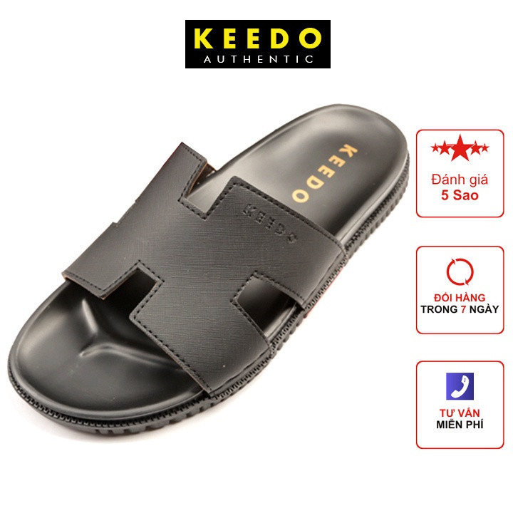 Dép Da Nam Chữ H Cao Cấp KD822
