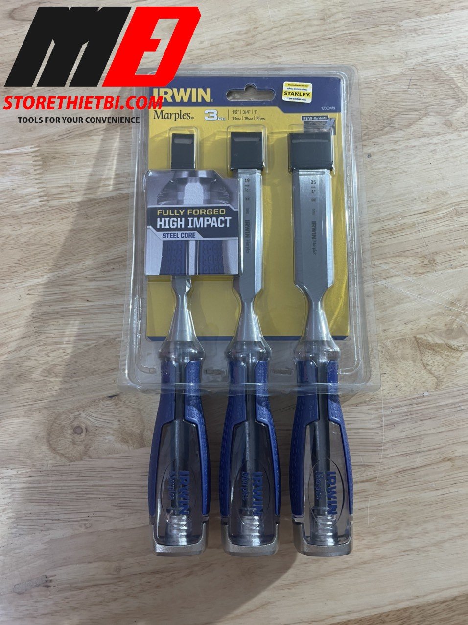 Bộ đục gỗ cao cấp 3 cây - 1/2', 3/4', 1' irwin 10503419