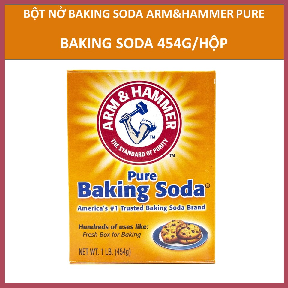 [MUA 1 TẶNG 1] [DATE T9/2024] Bột Nở Baking Soda Arm & Hammer Pure Baking Soda Hộp 454G