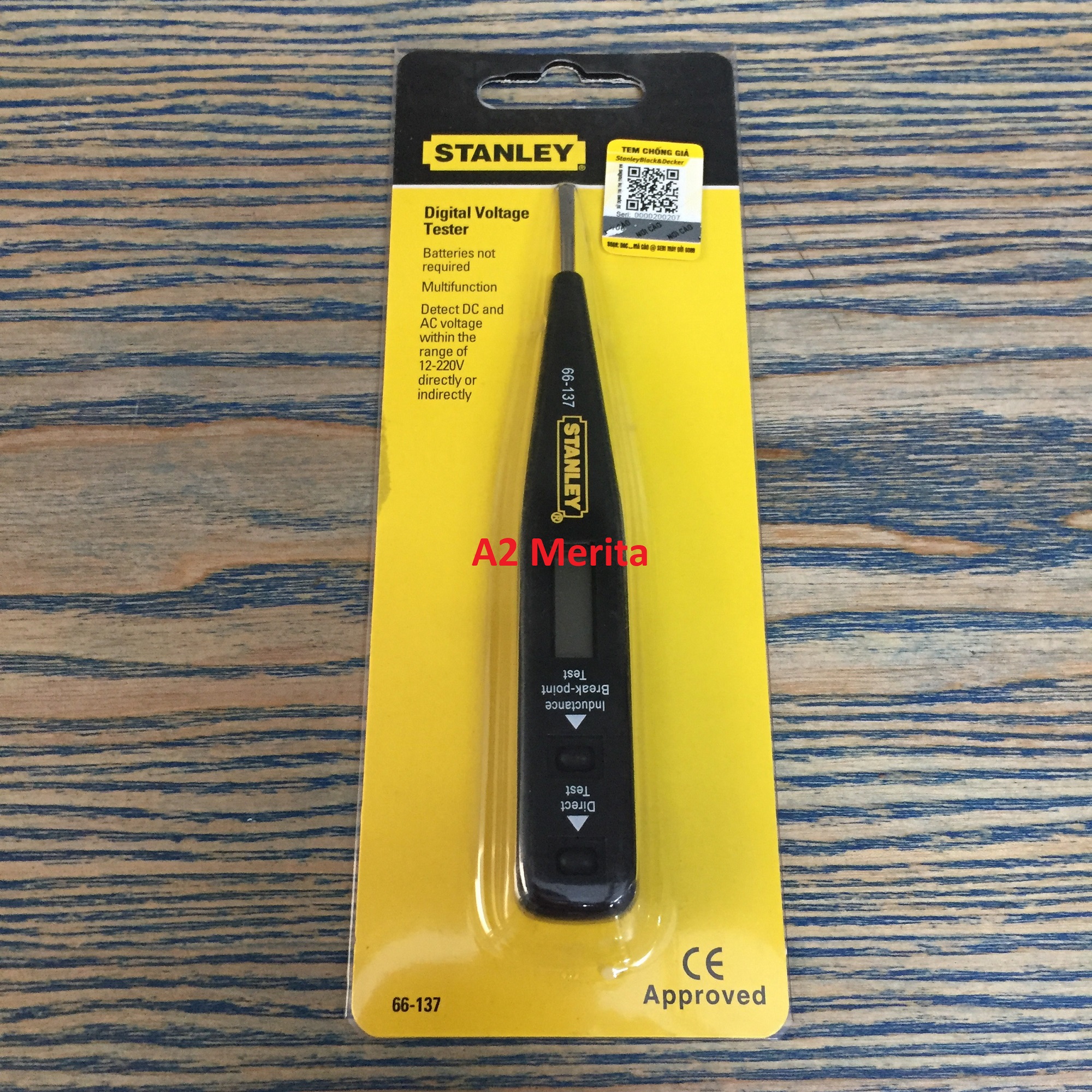 Bút thử điện điện tử đen Stanley 66-137-S