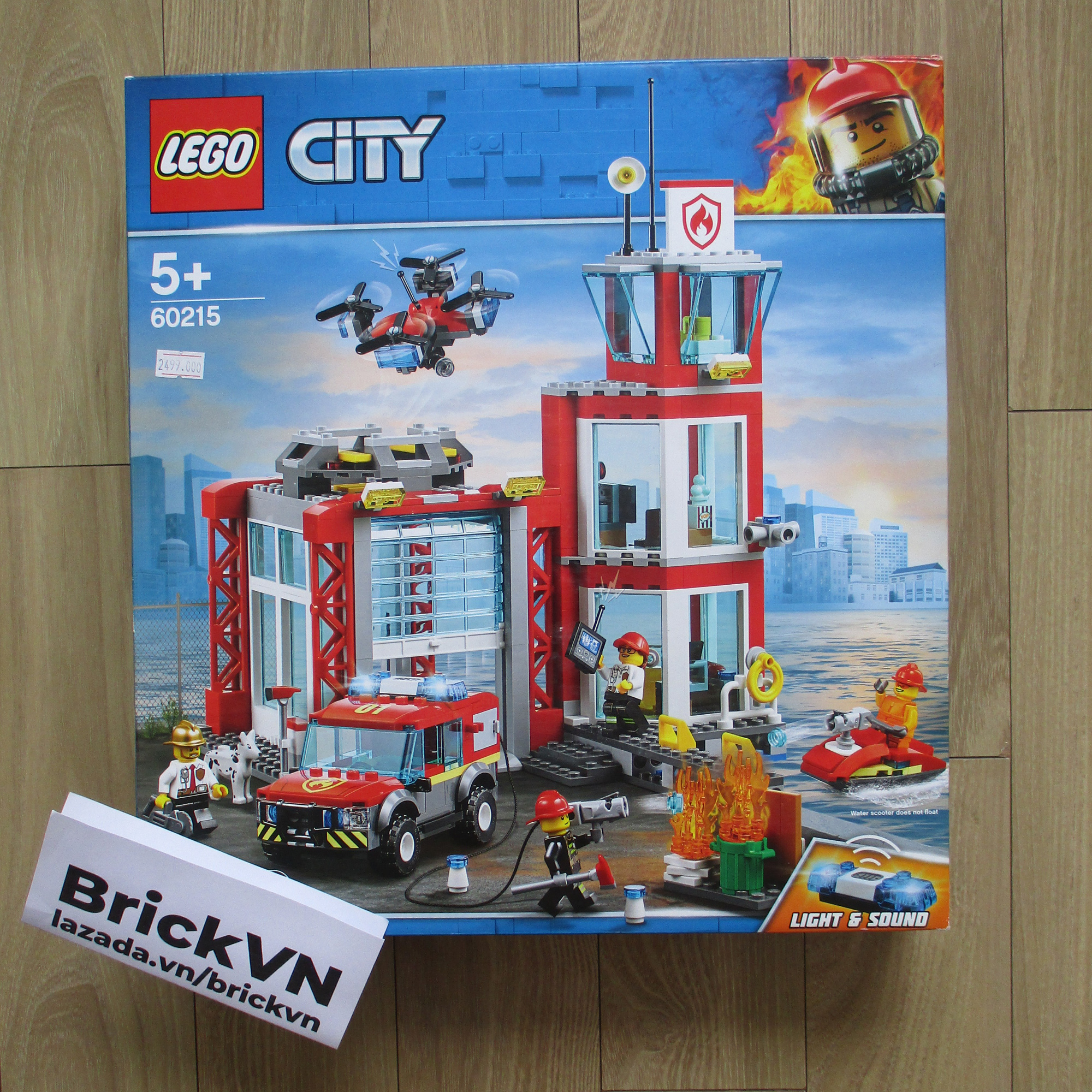 LEGO City Fire Station 60215 Fire Rescue Tower Building Set with Emergency Vehicle Toys Includes Firefighter Minifigures for Creative Play (509 Pieces)
