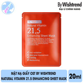 Mặt Nạ Giấy Ngừa Mụn và Làm Sáng Da By Wishtrend Natural Vitamin 21.5 Enhancing Sheet Mask 23ml thumbnail