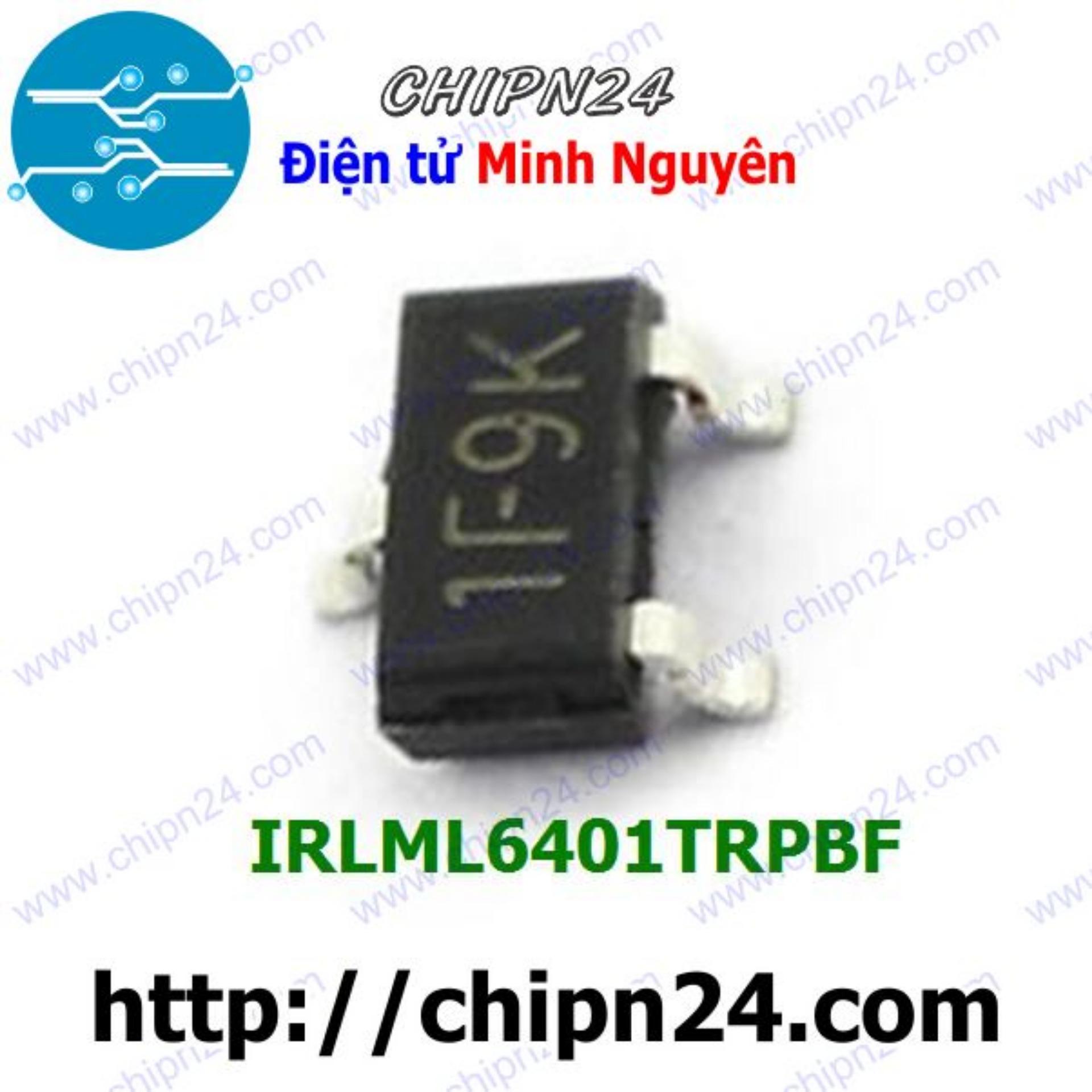 [10 con] (SOP) Mosfet Dán IRLML6401 (1F9K) SOT-23 4.3A 12V Kênh P (SMD Dán) (IRLML6401TRPBF 6401)
