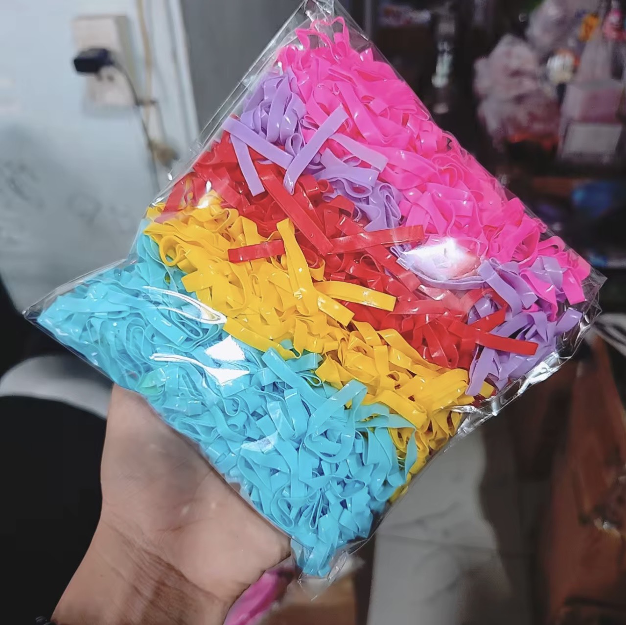 Bịch 1kg thun cột tóc loại lớn - dây cột tóc cao cấp - thun buộc tóc - siêu co giãn