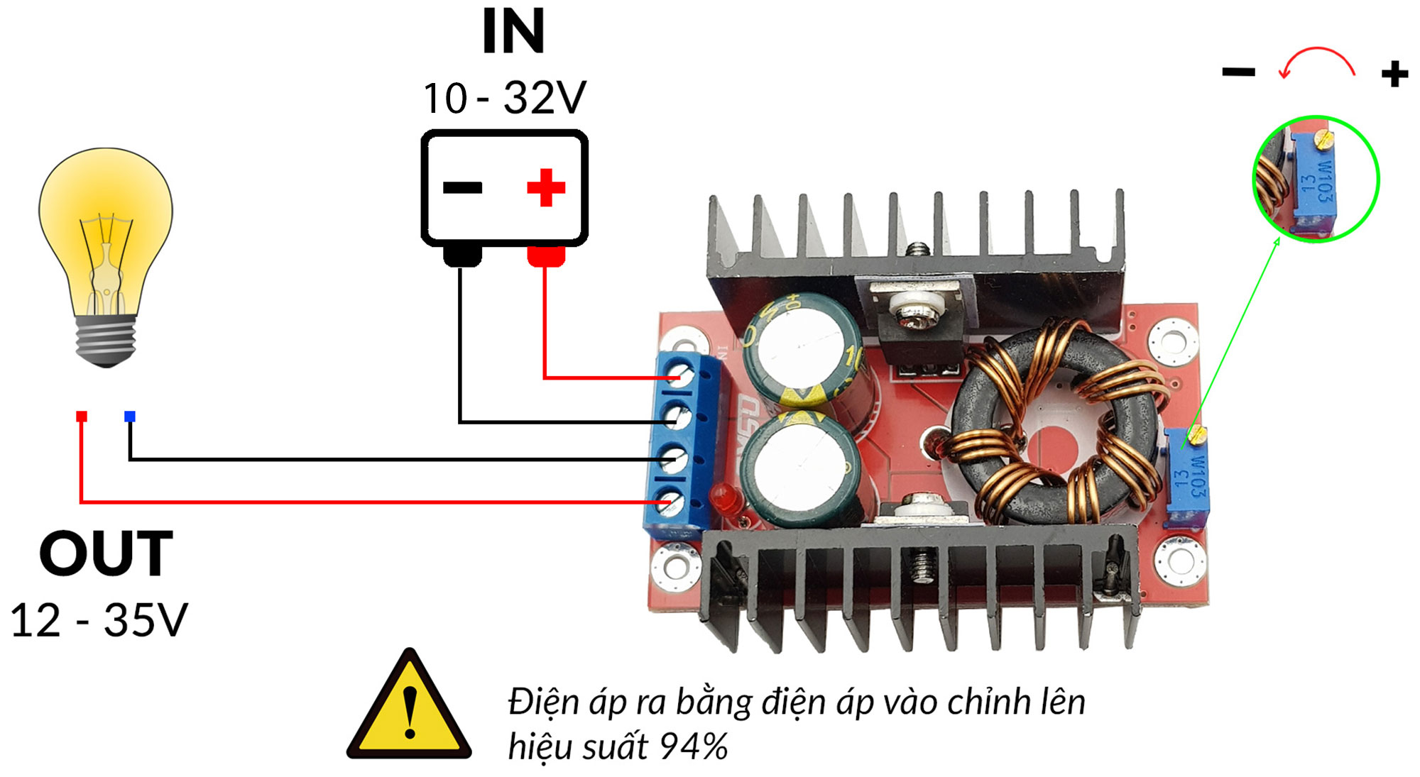 Mạch Tăng Áp DC 150W