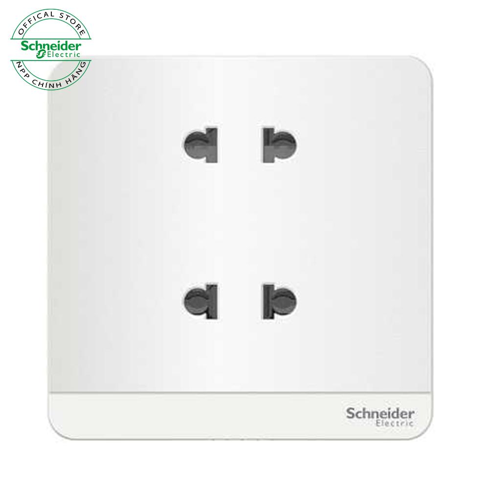 Bộ ổ cắm đôi 2 chấu 10A, dòng AvatarOn mặt vuông loại Đẳng Cấp, Sang Trọng Schneider Electric