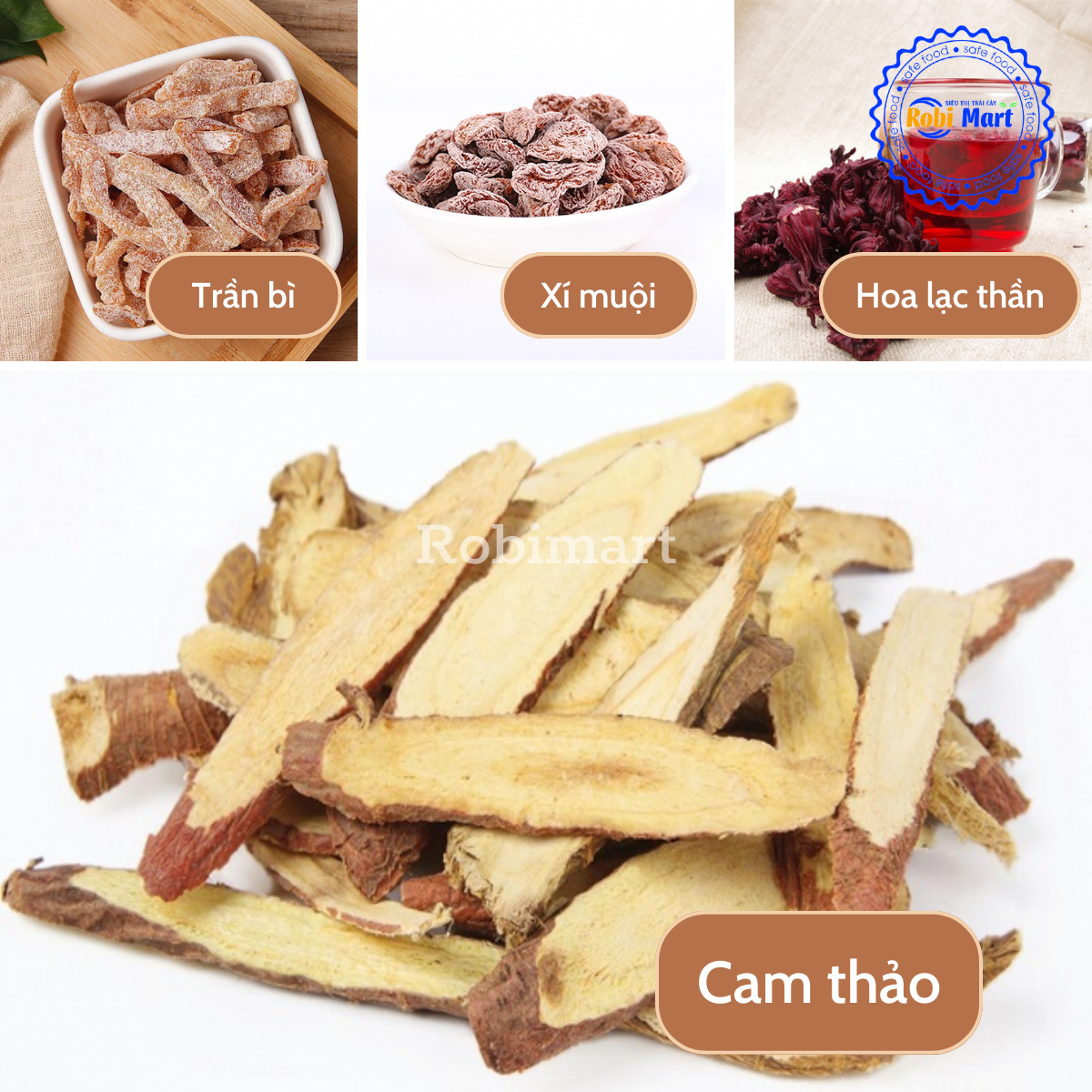 Trà mơ lạc thần 8 vị robimart thanh nhiệt, giúp tiêu hoá tốt