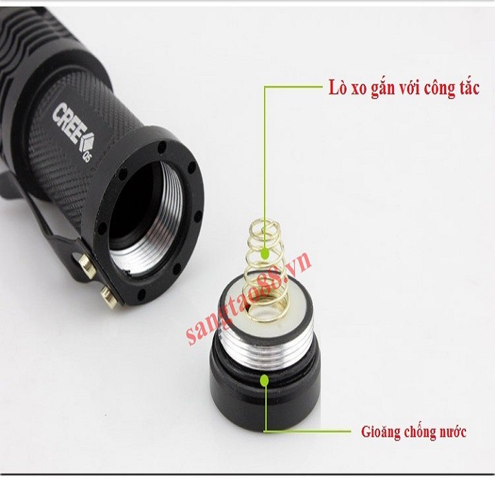Đèn pin mini Cree Q5 ( đã có pin và sạc )