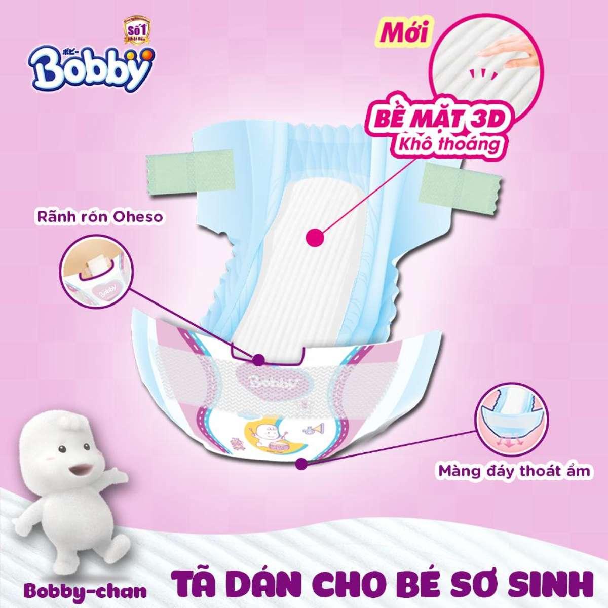 TÃ DÁN BOBBY SIZE NB - XS 36 MIẾNG (CHO BÉ DƯỚI 5KG)