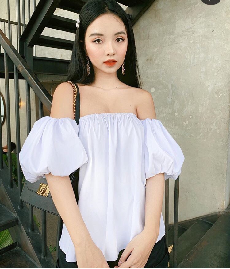 ☀️ Áo bẹt vai voan trơn tay bồng, chất iệu tốt, bền màu, mang lại cảm giác thoải mái cho người mặc, cam kết sản phẩm như hinh