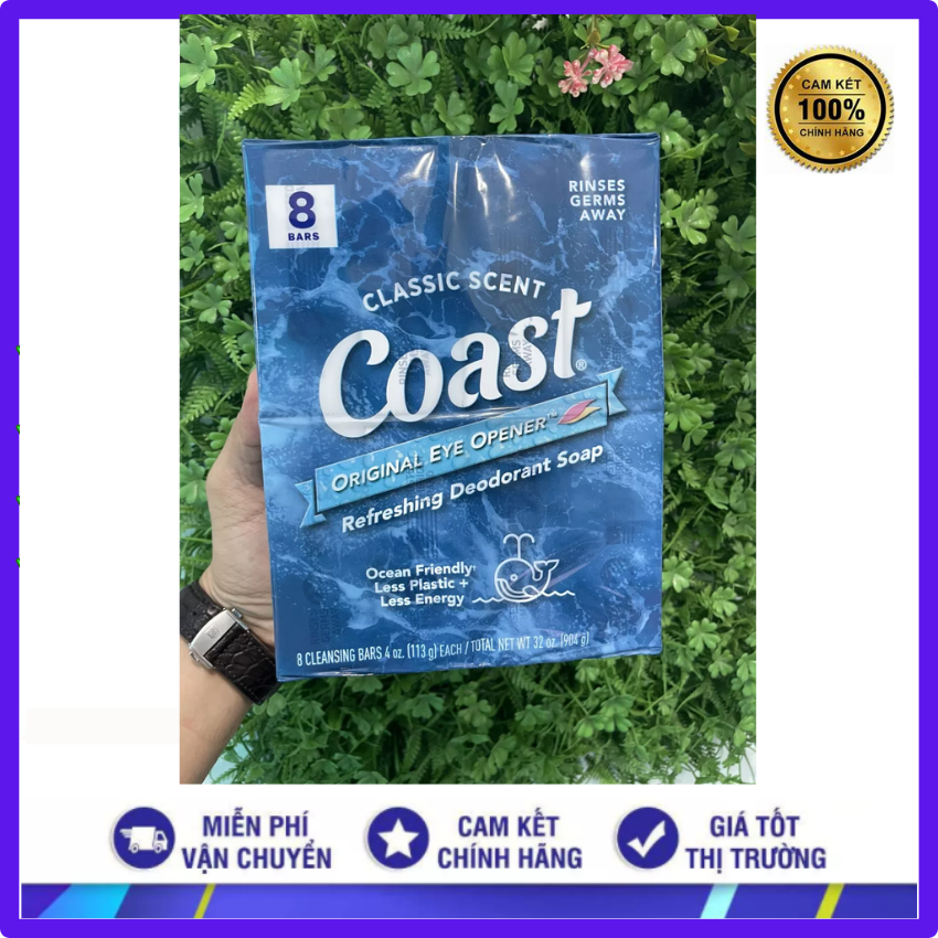 Xà Bông Coast  Lốc 8 Cục - 113g Mỹ