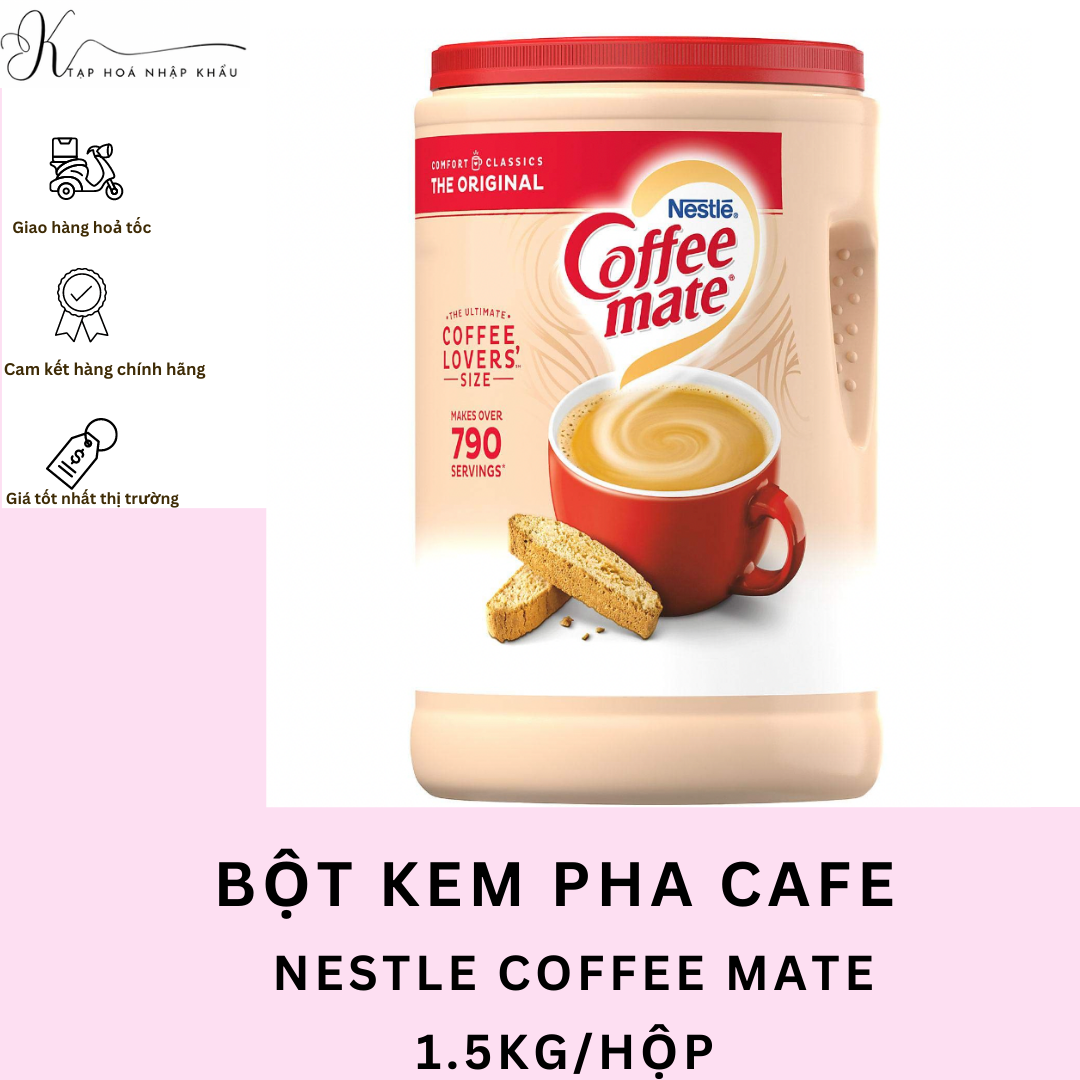 DATE 2024  BỘT PHA CAFE NESTLE COFFEE MATE 1.5KG CỦA MỸ