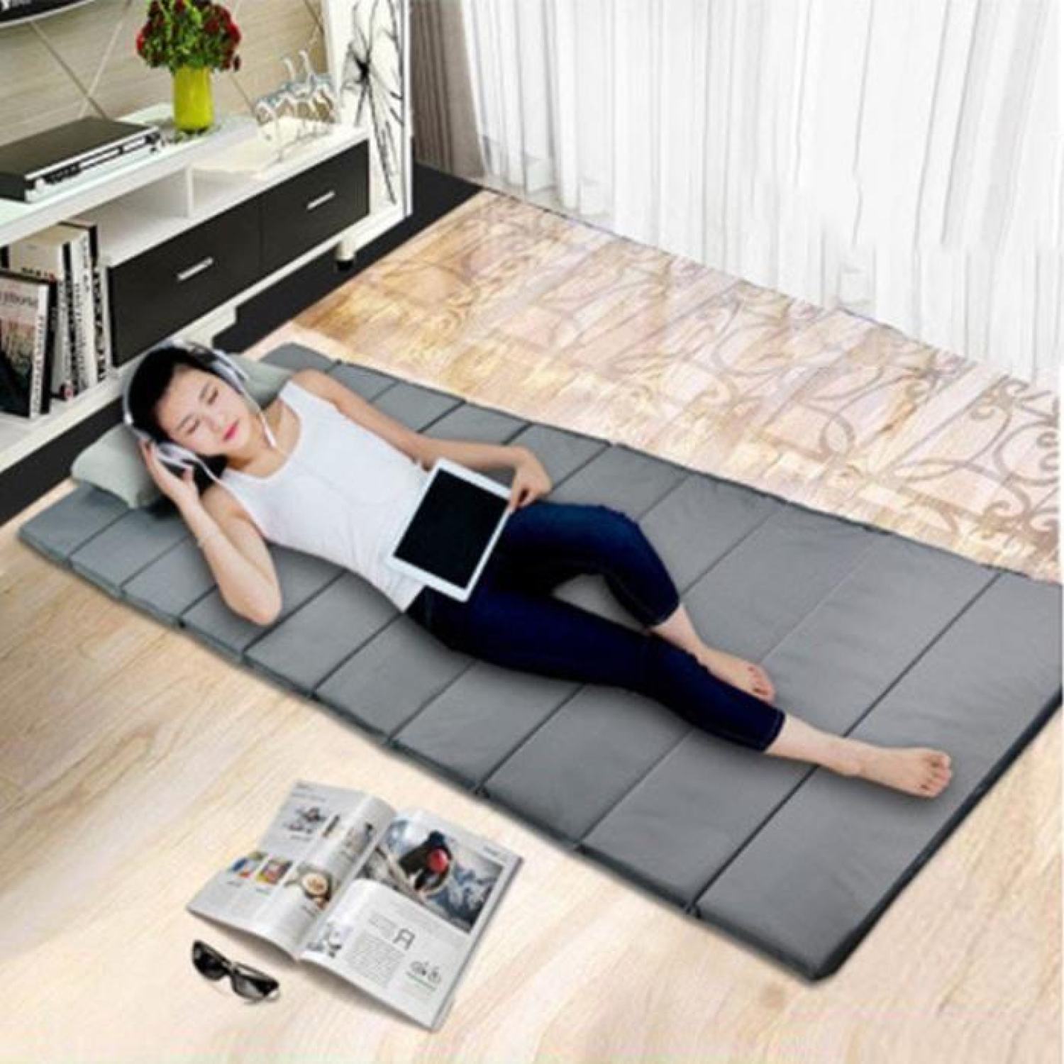 Nệm gấp ngủ trưa văn phòng, đệm ngủ trưa văn phòng gấp gọn - nệm ngủ 1 người văn phòng gấp gọn