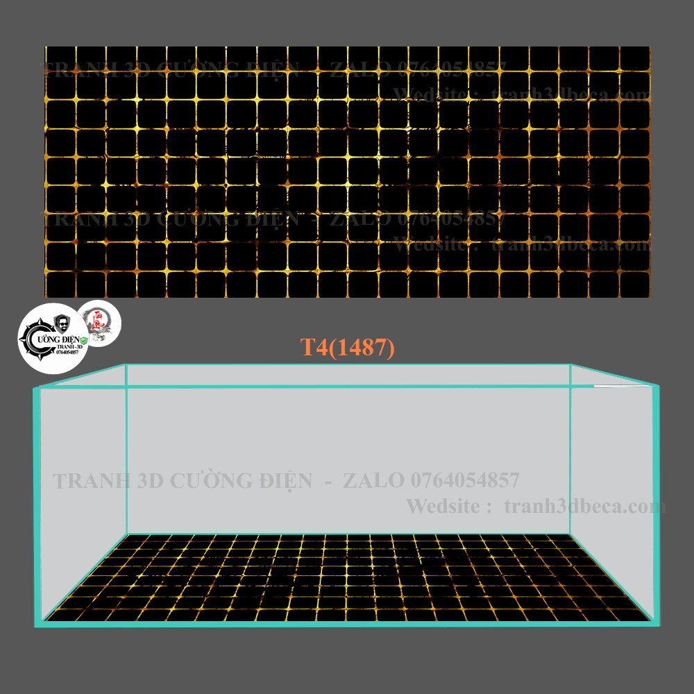 Tranh 3D dán đáy bể cá cảnh