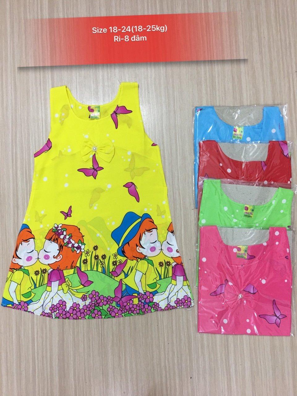 sét 2 Váy lanh cho bé gái 8-20kg