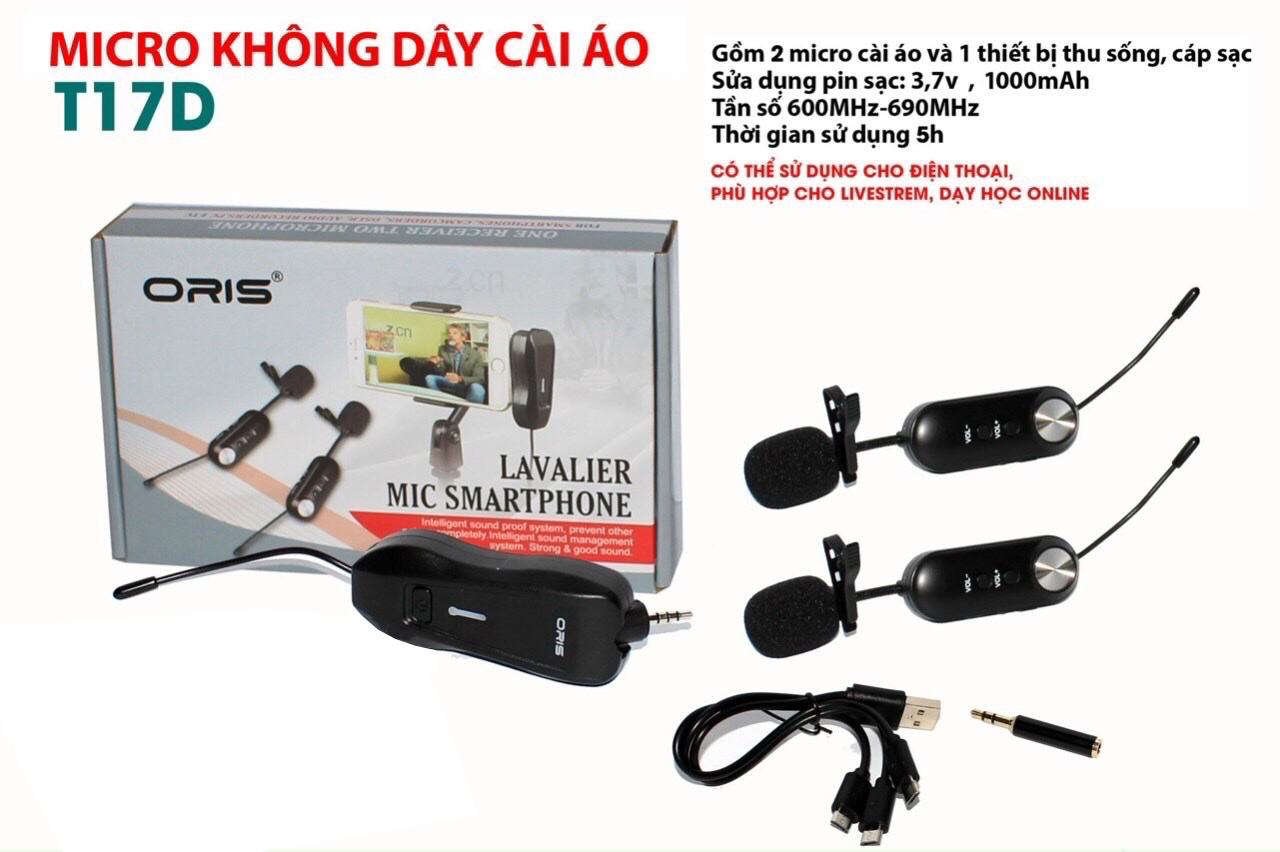 Micro không dây cài áo Oris T17D