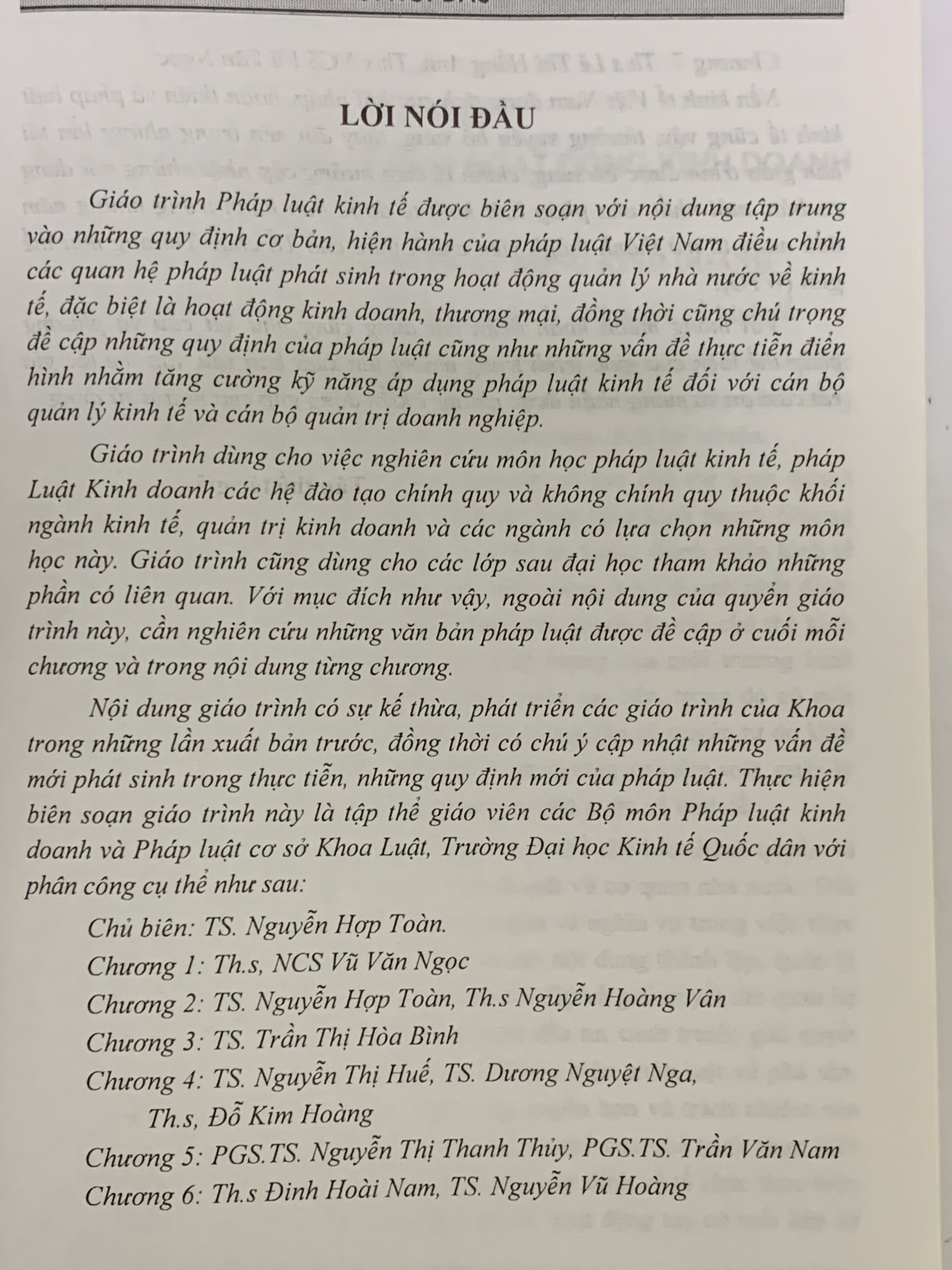 Giáo Trình Pháp Luật Kinh Tế ( TS. Nguyễn Hợp Toàn )