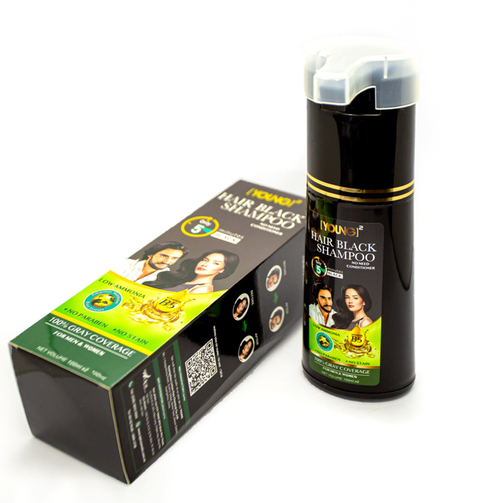 Dầu gội phủ bạc màu đen tự nhiên Young