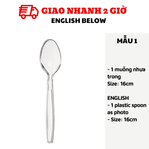 Muỗng nĩa nhựa - Plastic spoon - fork cch51