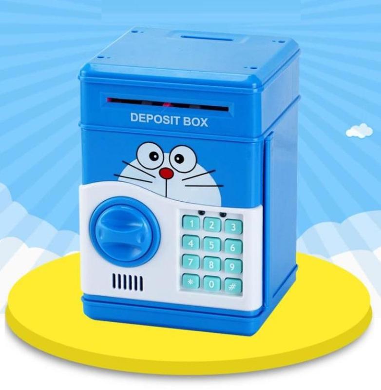Hộp đồ chơi - két sắt mini đựng tiền cho bé yêu(màu xanh và hồng)