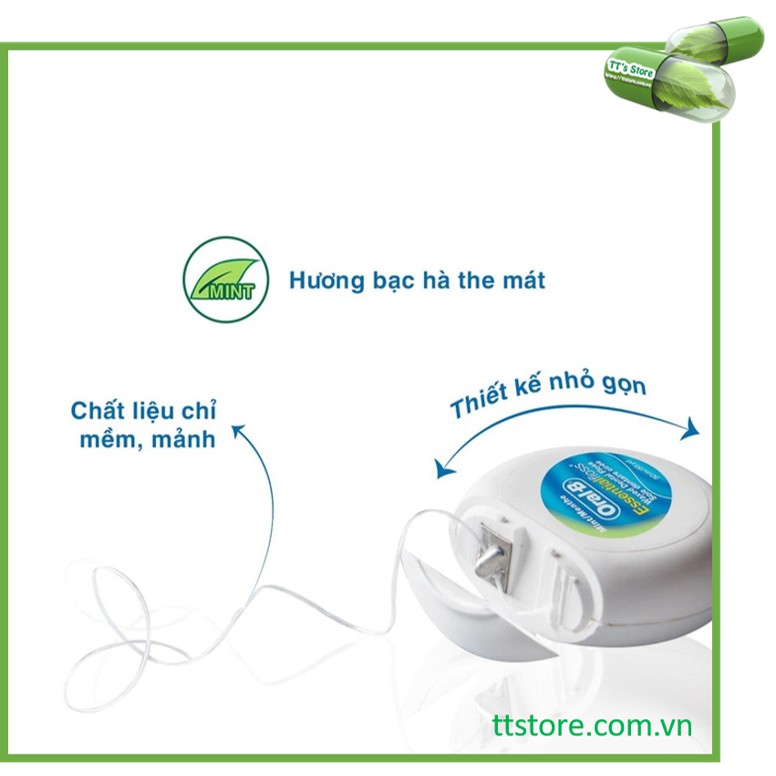 [HCM]Chỉ nha khoa ORAL B Essential floss [Cuộn 50m]