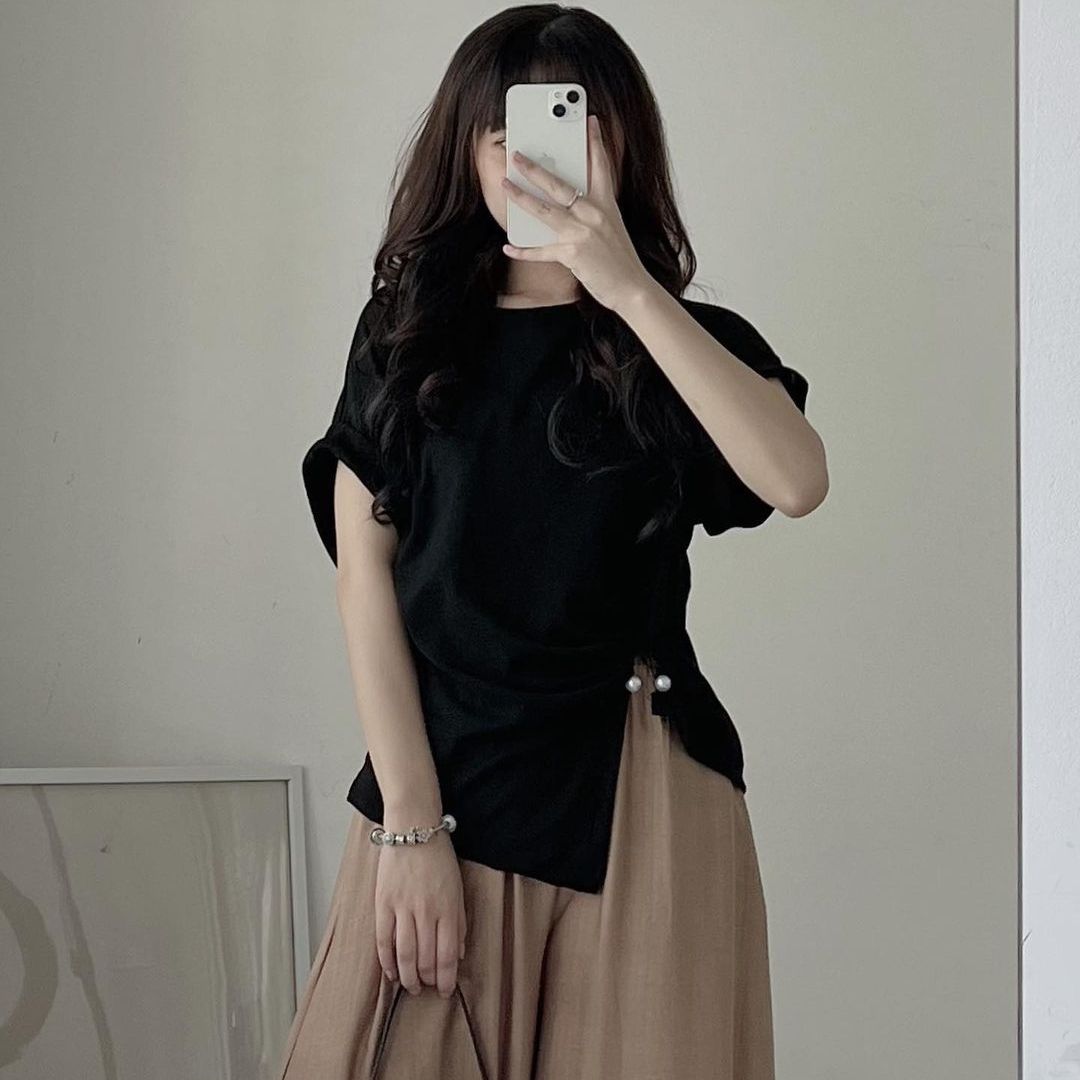 Áo thun tay lật dúm eo, Áo thun kiểu Tesoro clothes