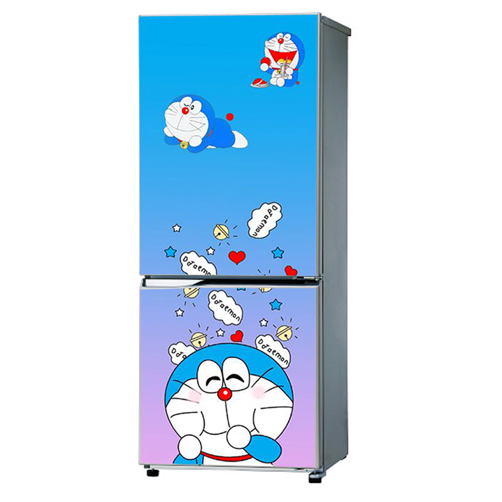 [HCM]Decal dán trang trí tủ lạnh Doraemon Mẫu 03