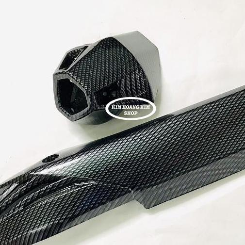 Combo 3 món (ốp pô ,ốp đầu đèn) Carbon gắn Winner