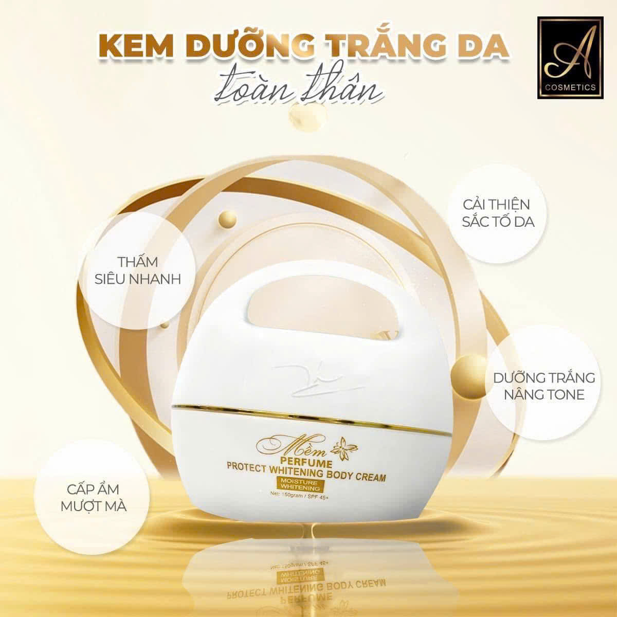 [Tặng Kem ủ trắng] ComBo 3 kem body mềm Acosmetics, 150mlx3