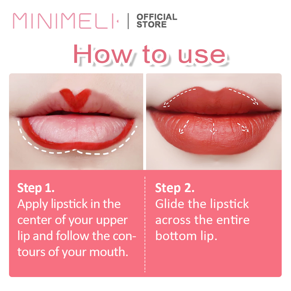 MINIMELI Matte lipstick, Long-lasting Liquid lipstick Makeup Cosmetic - INTL