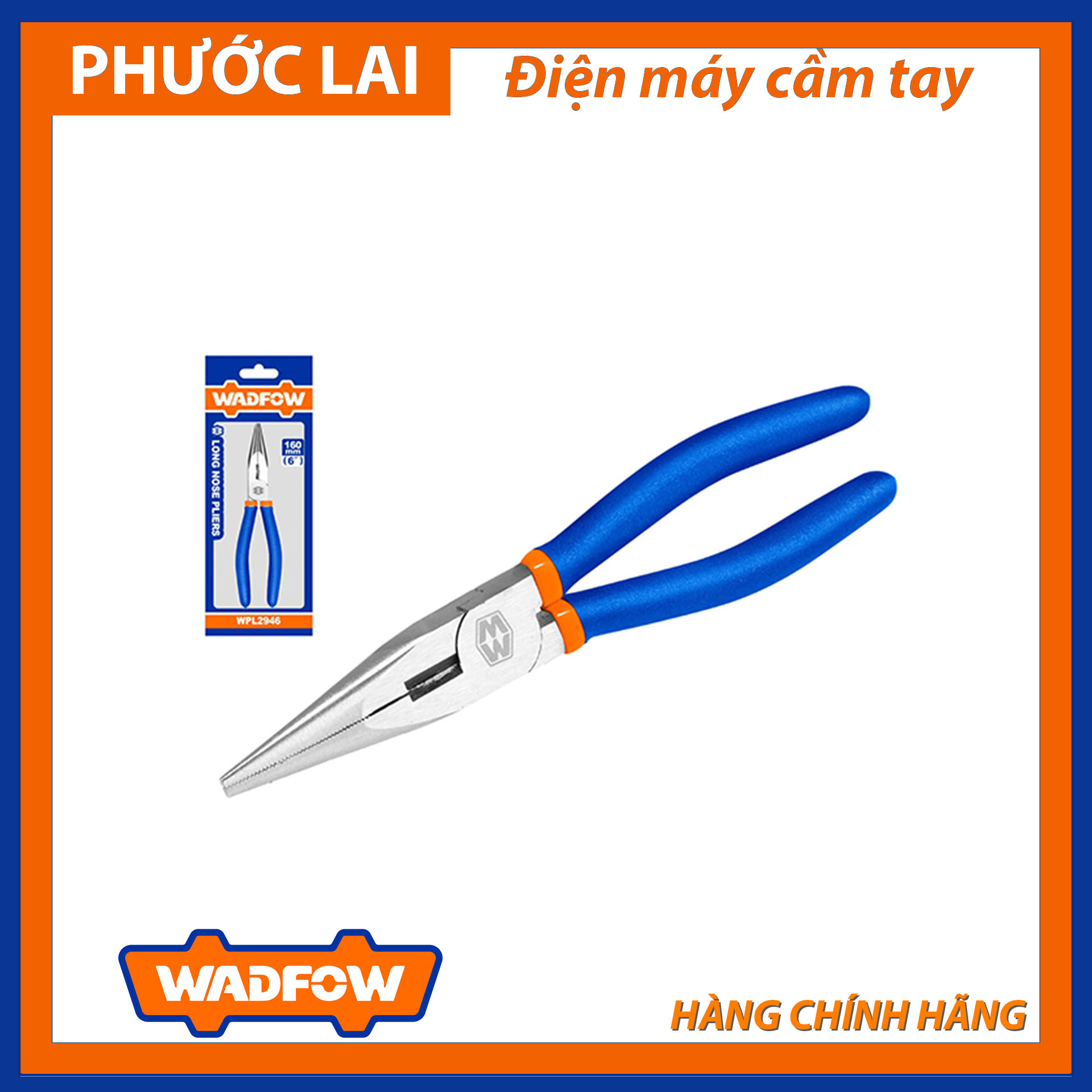 Kềm mũi dài 6"/160mm (Chính Hãng) WADFOW WPL2946 (Phước Lai PLC)