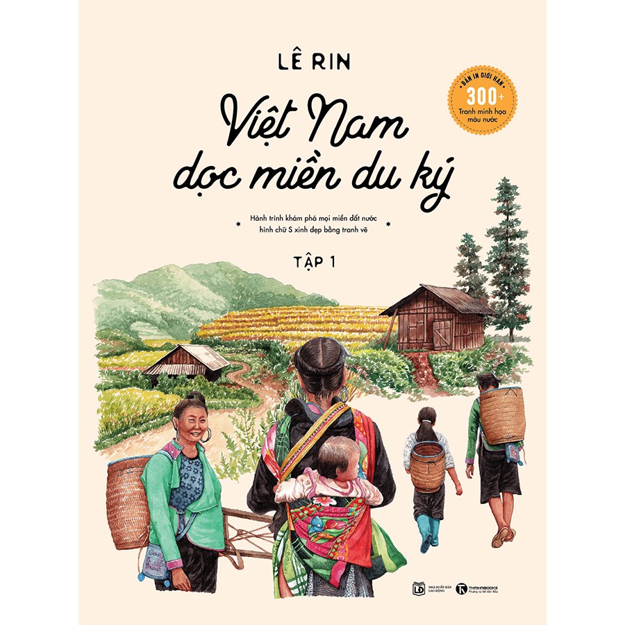 Sách - Việt Nam dọc miền du kí - Với hơn 300 tranh minh họa màu nước