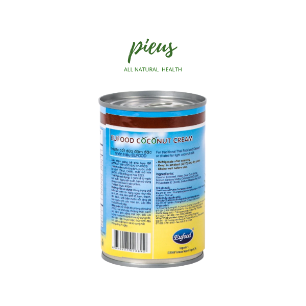 Nước cốt dừa đậm đặc | Coconut Cream Eufood 165ml/ 400ml