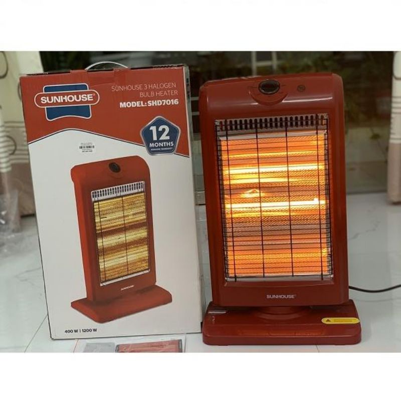 (Lỗi 1 Đổi 1)Sưởi Điện 3 Bóng Halogen Sunhouse Shd7016 Mới 100.0%