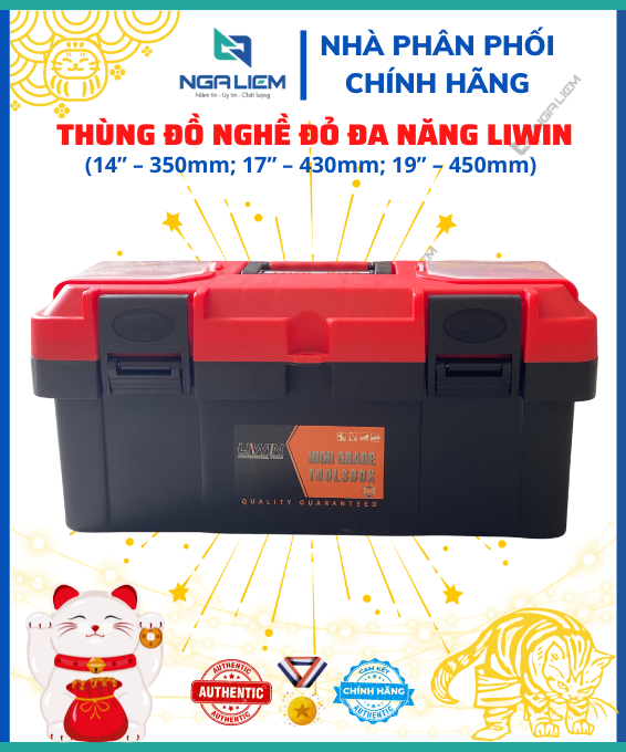 Thùng đồ nghề đỏ đa năng Liwin