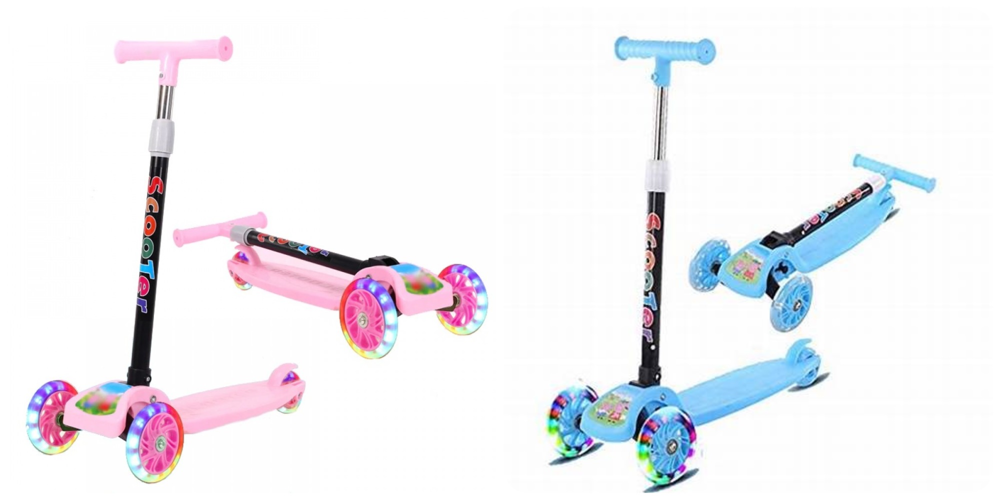 Xe trượt scooter 3 bánh phát sáng có thể gấp gọn