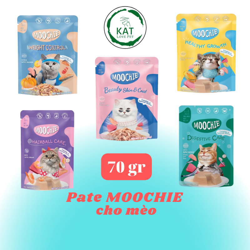 70gr Pate cho mèo MOOCHIE nhiều hương vị - Gói 70gr - KAT Store