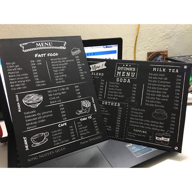 In Menu Cứng Dày Intemre.com Để Bàn Formex (Format) KT: A5, A4, A3