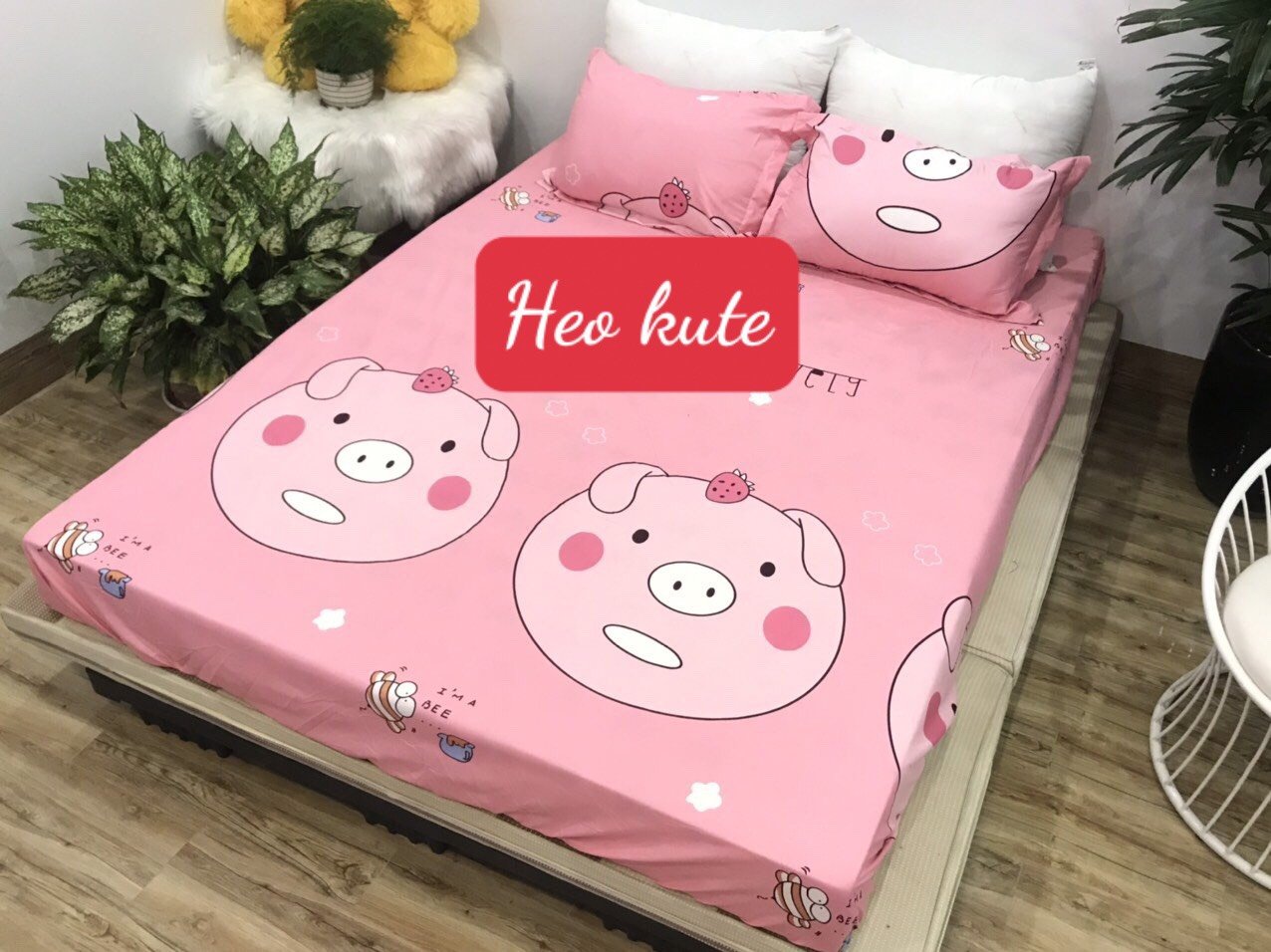 Vỏ gối ôm Cotton Poly họa tiết 35x100cm