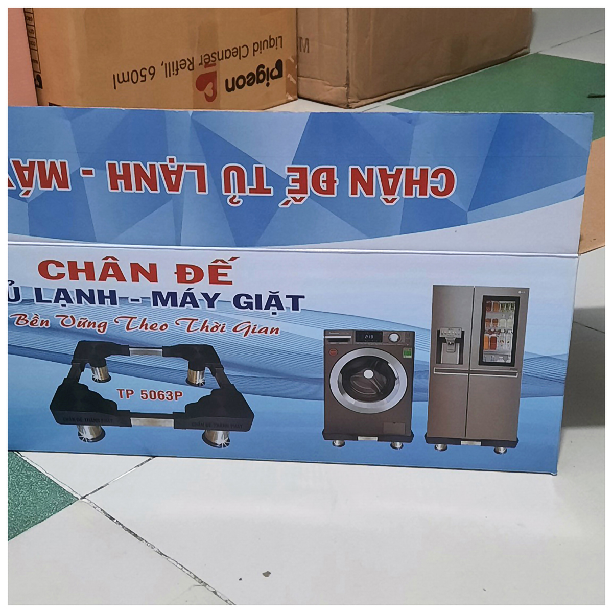 Chân đế kê tủ lạnh máy giặt - Inox cao cấp
