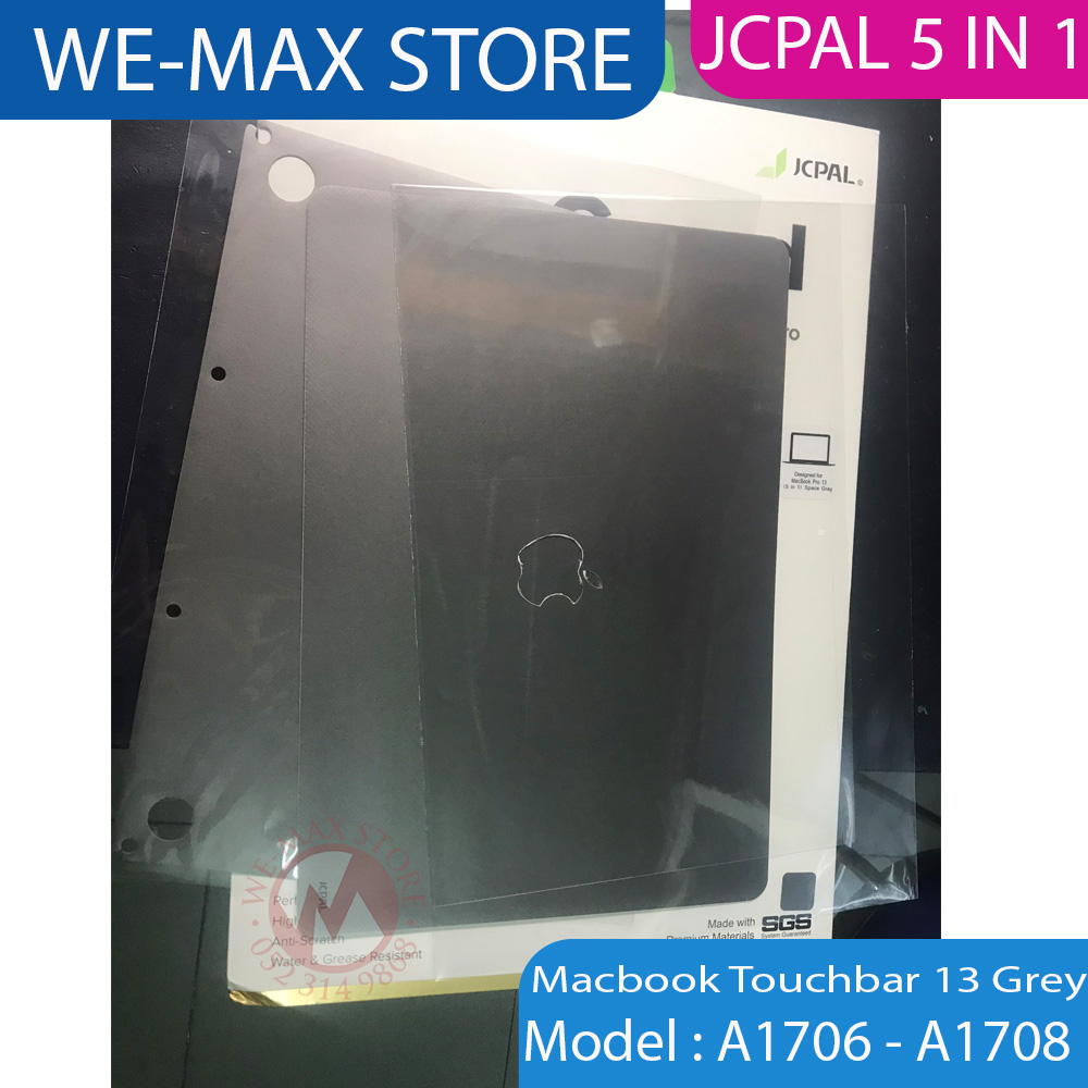 BỘ dán JCPAL 5 in 1 Space Grey Macbook Touchbar 13.3 - WE-MAX STORE