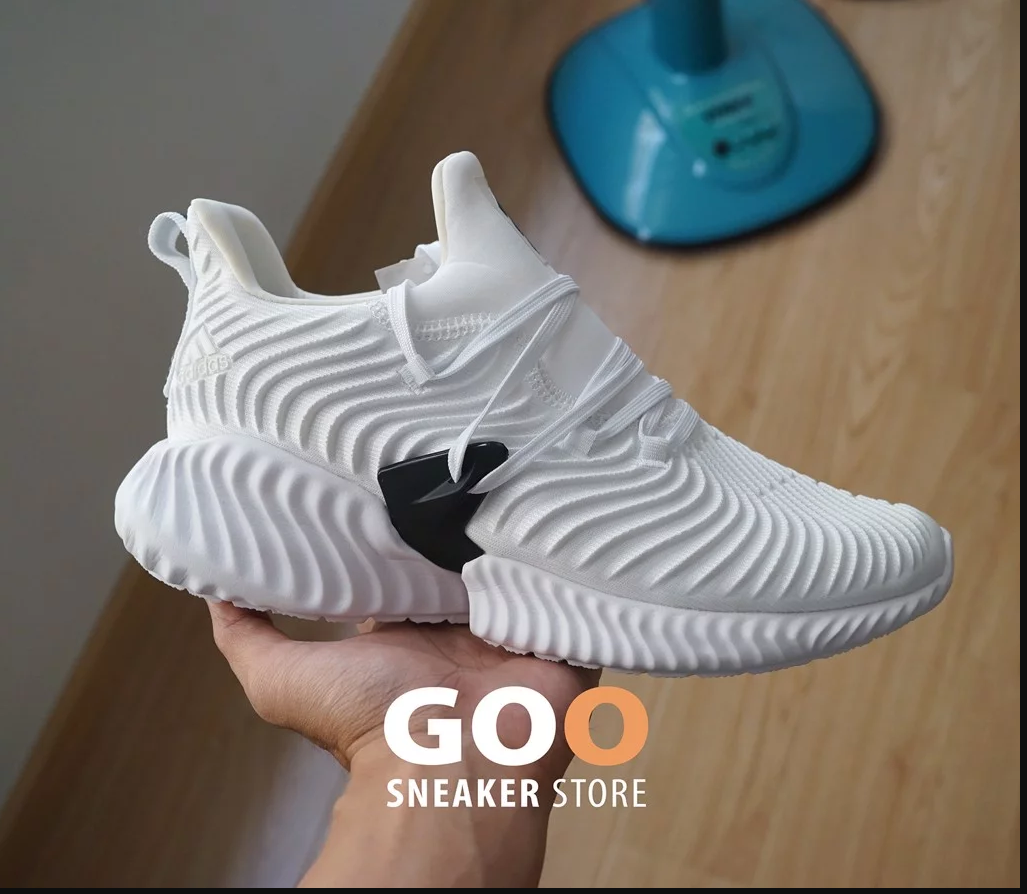 [ Tặng Hộp Hãng ] Giày Thể Thao Sneaker Nam Nữ Alphabounce Màu Trắng